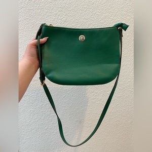 Ann Taylor Green Zip Crossbody Bag